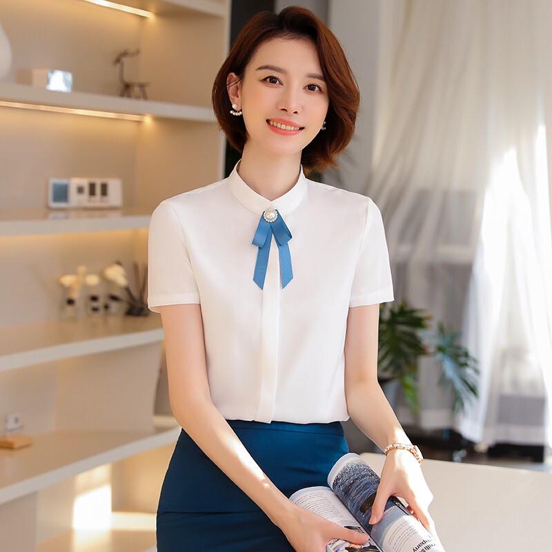 Tluoman Women s Slim Fit Short Sleeve Blouse M