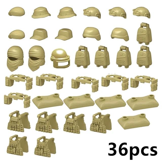 DIY Accessories Swat Weapon Soldier Guns Fence Ghillie Suits bricks WW2 Army MOC Parts Building Block Military Scene Series Toy