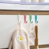 4pcs Punch Free Door Back Hook Carbon Steel Cabinet Storage Rack Closet Hook  Coat