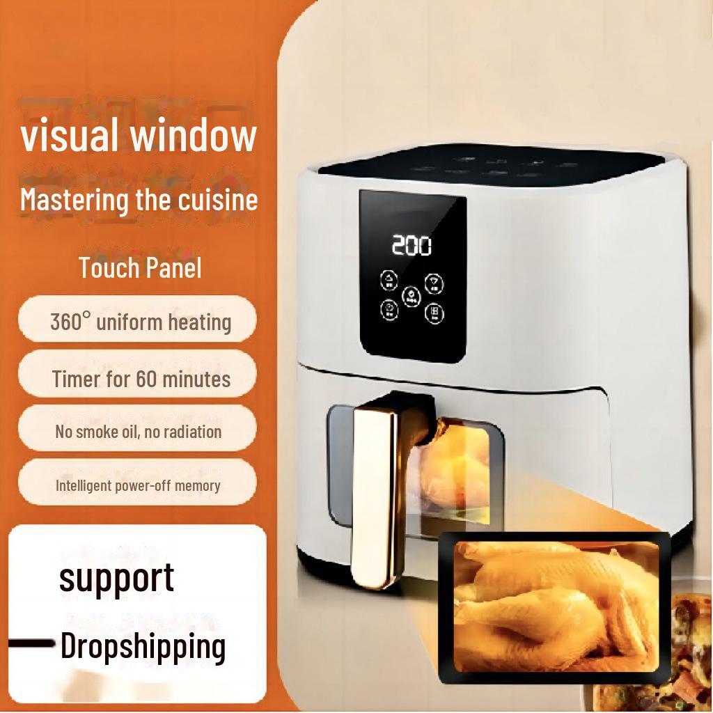 8L Large-Capacity Multifunctional Oil-Free Smokeless Electric Air Fryer for Home