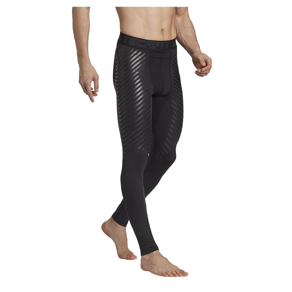 Adidas TechFit Control x Size XL RHEON™ Full-Length Leggings, Men's MMI02, Black/Black (HS9812),
