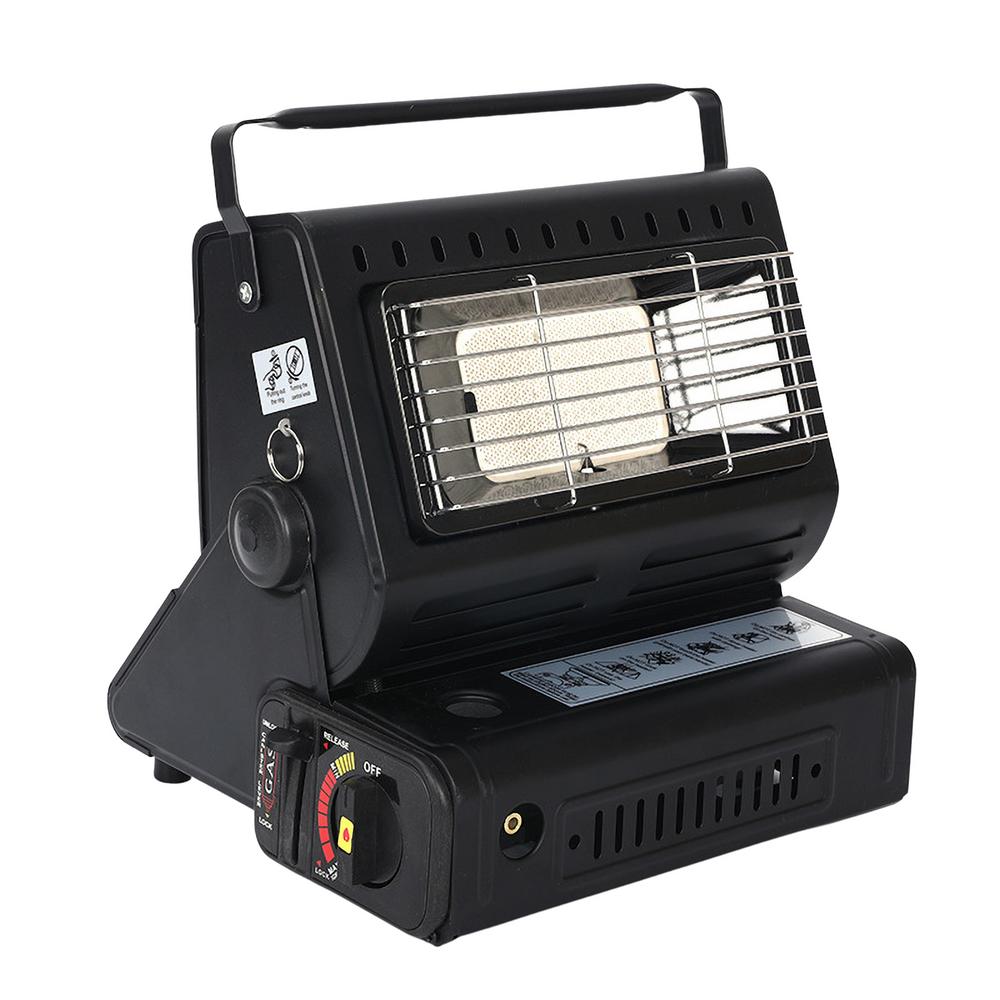 

Газовый обогреватель для кемпинга Портативная уличная нагревательная плита Мини газовая плита для палатки Газовая отопительная печь Зимний обогреватель для палатки Аксессуары для кемпинга чёрный