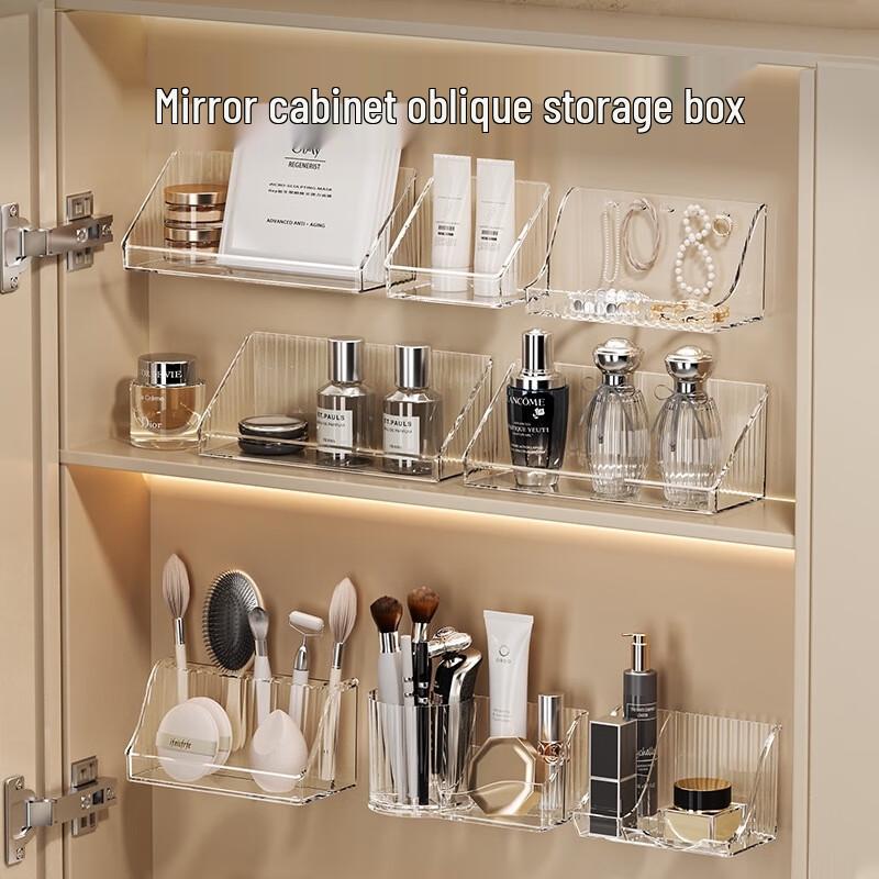 JINGRUIXIANG Mirror Cabinet Wall-Mounted Storage Shelf