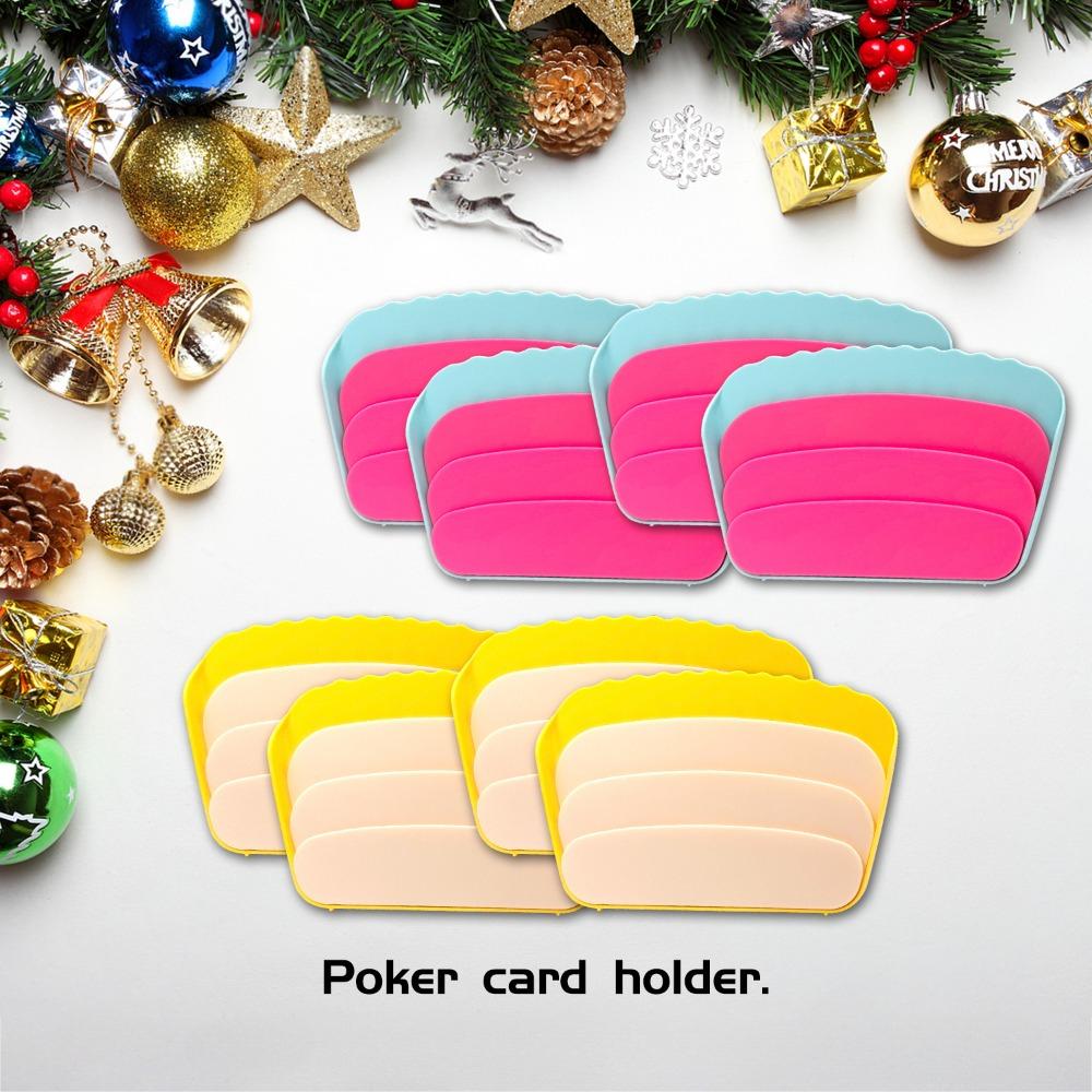 4 packs Poker card insertion tool, multifunctional, card storage and holding device, hands-free card box