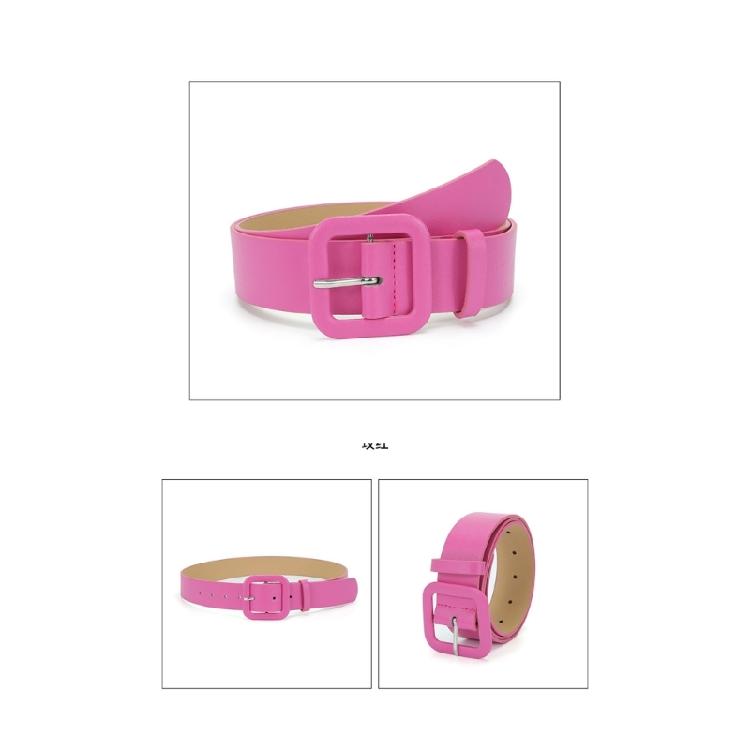 Trendy Square Clasp Belt for Women Durable PU Leather Strap Adjustable Fit Casual Formal Wear