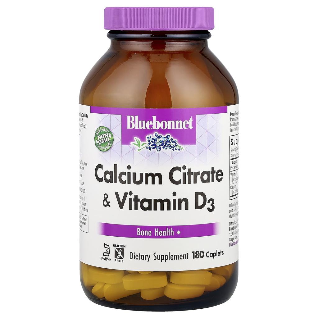 Calcium Citrate with Vitamin D3, 180 Capsules