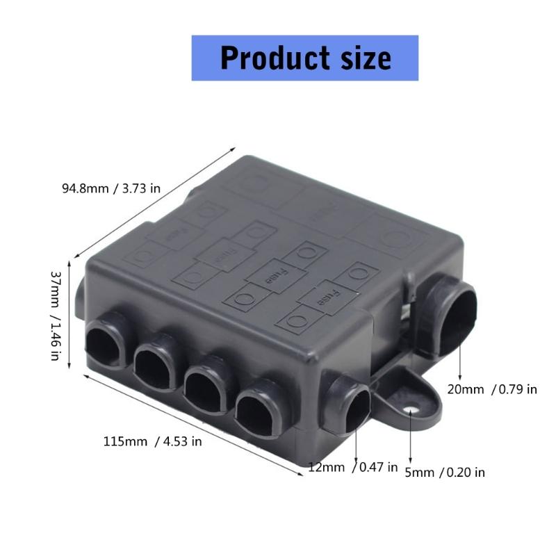 5 Poles Bus Bar Holder Replacement Car Power Distribution Fuses Holder 4+1 Way Safety Bolt Type Box Enduring
