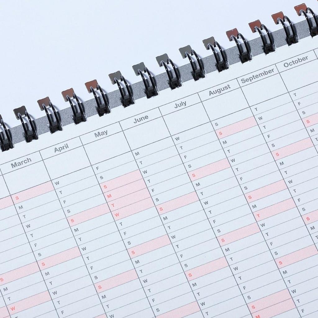 2026 Miesięczny B6 Od stycznia Notes Yoshiki Letni Planner, Blok, Wariant, 2026, Kalendarz, Mały, Okamura, Fala, Znaczniki, 26WDR-NB5-OBL