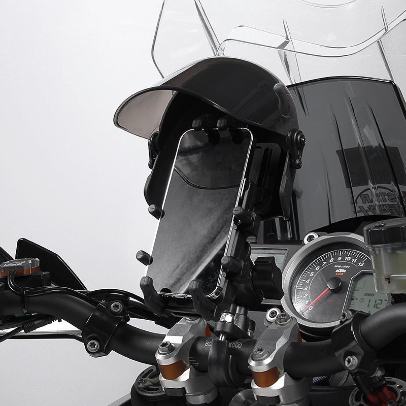 Motorcycle Helmet Phone Holder Sun Shade Phone Mount Anti-Glare Waterproof Fits Most Smartphones for Motorbike Road Trips one size