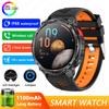 Militärische 1100mAh Super-Große Batterie Herren Kompass Smartwatch 1,7-Zoll AMOLED Bluetooth-Anruf IP68 Wasserdicht Sport Smartwatch