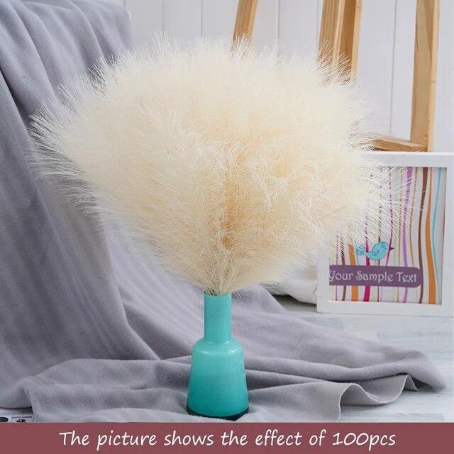 42cm Fluffy Pampas Grass Boho Decor Artificial Flower Fake Plant Reed Simulated Party Wedding Home Decoration Colorful Pampas
