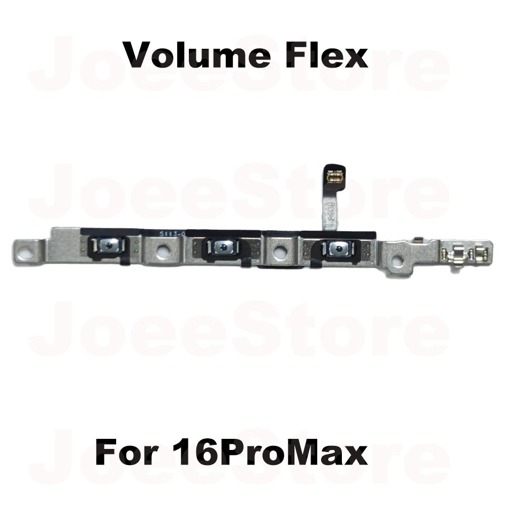 1pcs Power Volume Button Mute Switch Flex Cable for iPhone 15 16 Pro Max Plus Volume Button Control Cable Repair Part