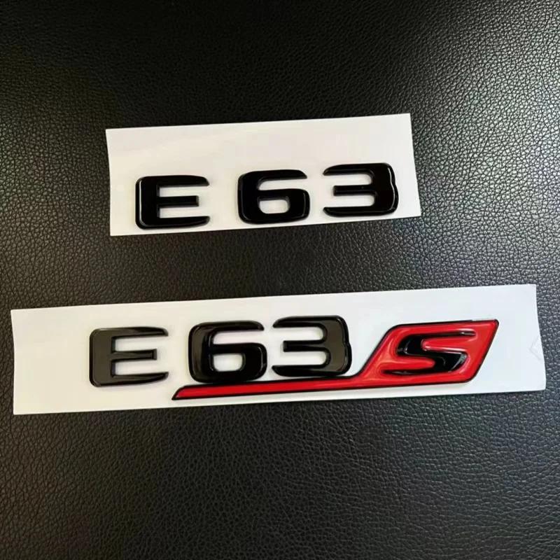 Suitable for ABS Black Auto Letter E63 E63S Logo Logo Sticker Car Luggage Badge Decal Mercedes Benz E63 E63S W213 Accessories