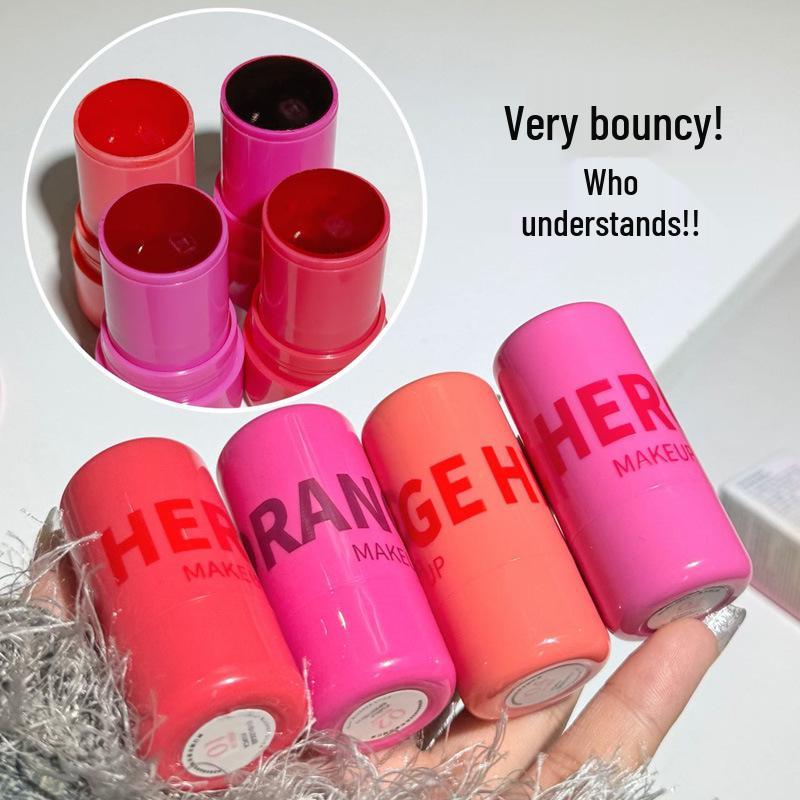 HERORANGE Jelly Blush Stick: Dual Use Lip & Cheek, Long-Lasting, Youthful Glow, Vibrant Color, Skin-Melting Formula.