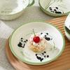Ceramic Tableware Combination Set Lovely Cartoon Panda Children Plate Bowl Spoon Porcelain Restaurant Noodle Bowl Steak Plate