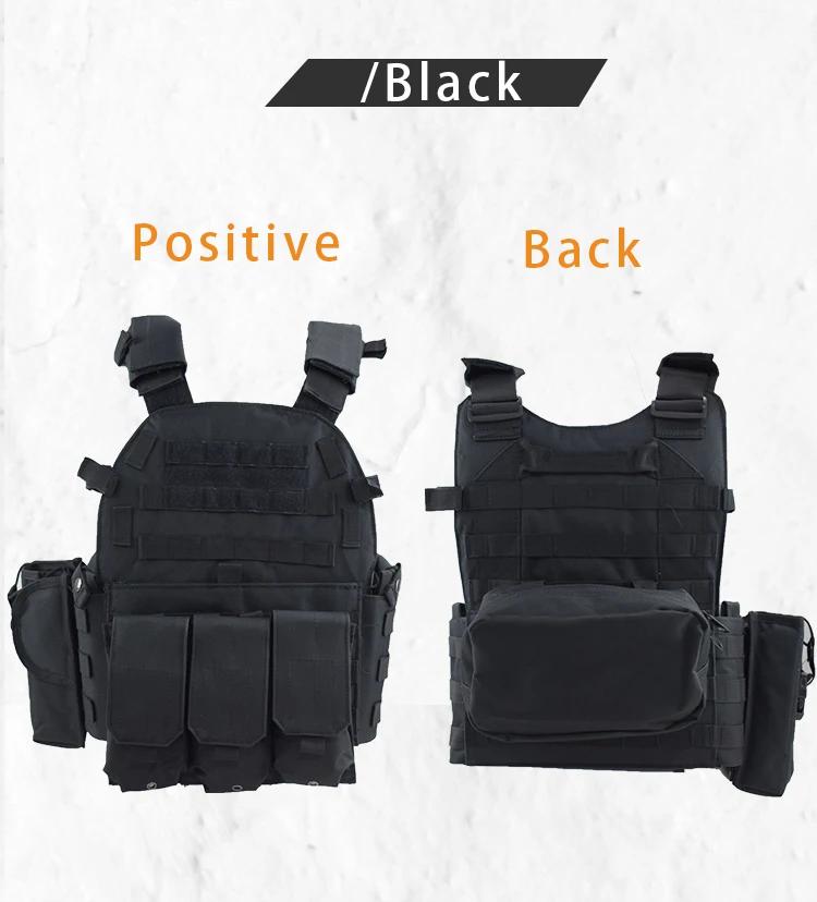 6094 Military Tactical Vest Nylon Body Armor Combat Army Gear with Pouch for Hunting And Wargame