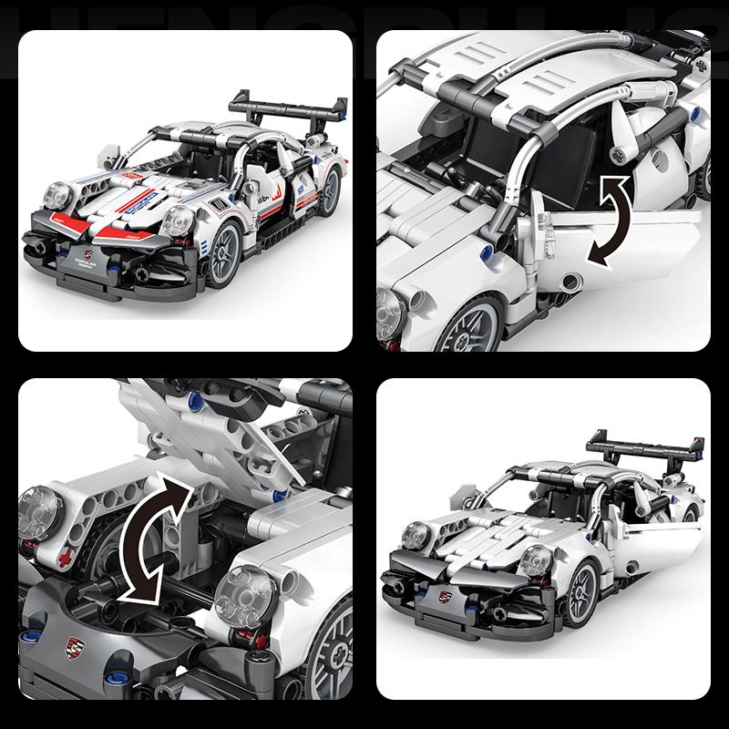 Technical Super Racing Car Model Building Blocks Automobile Pull Back DIY MOC Vehicle Bricks Children Construction Toys
