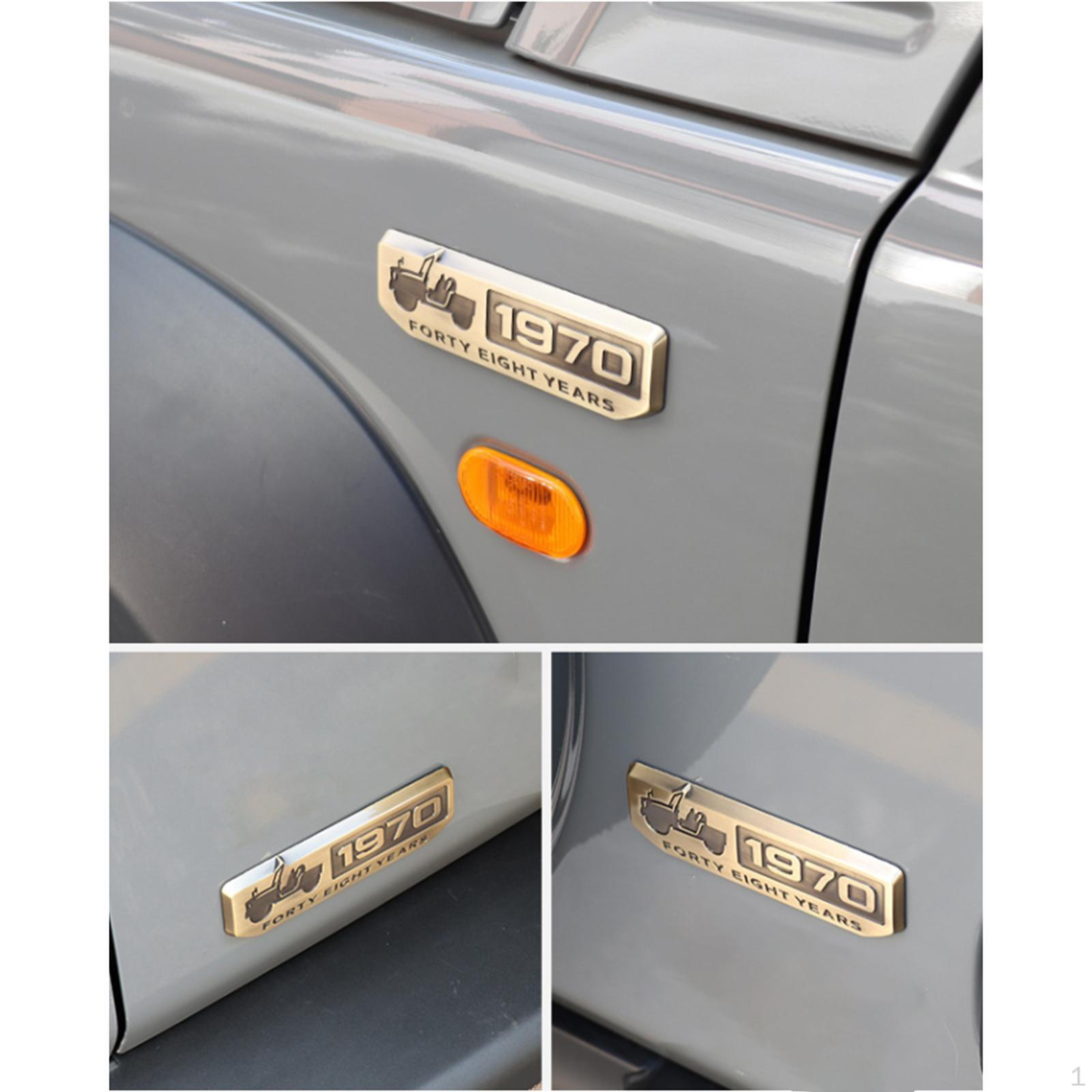 

Car Commemorative Sticker 1970 Anniversary Decoration Truck Exterior Accessories Embossed Bronze Color