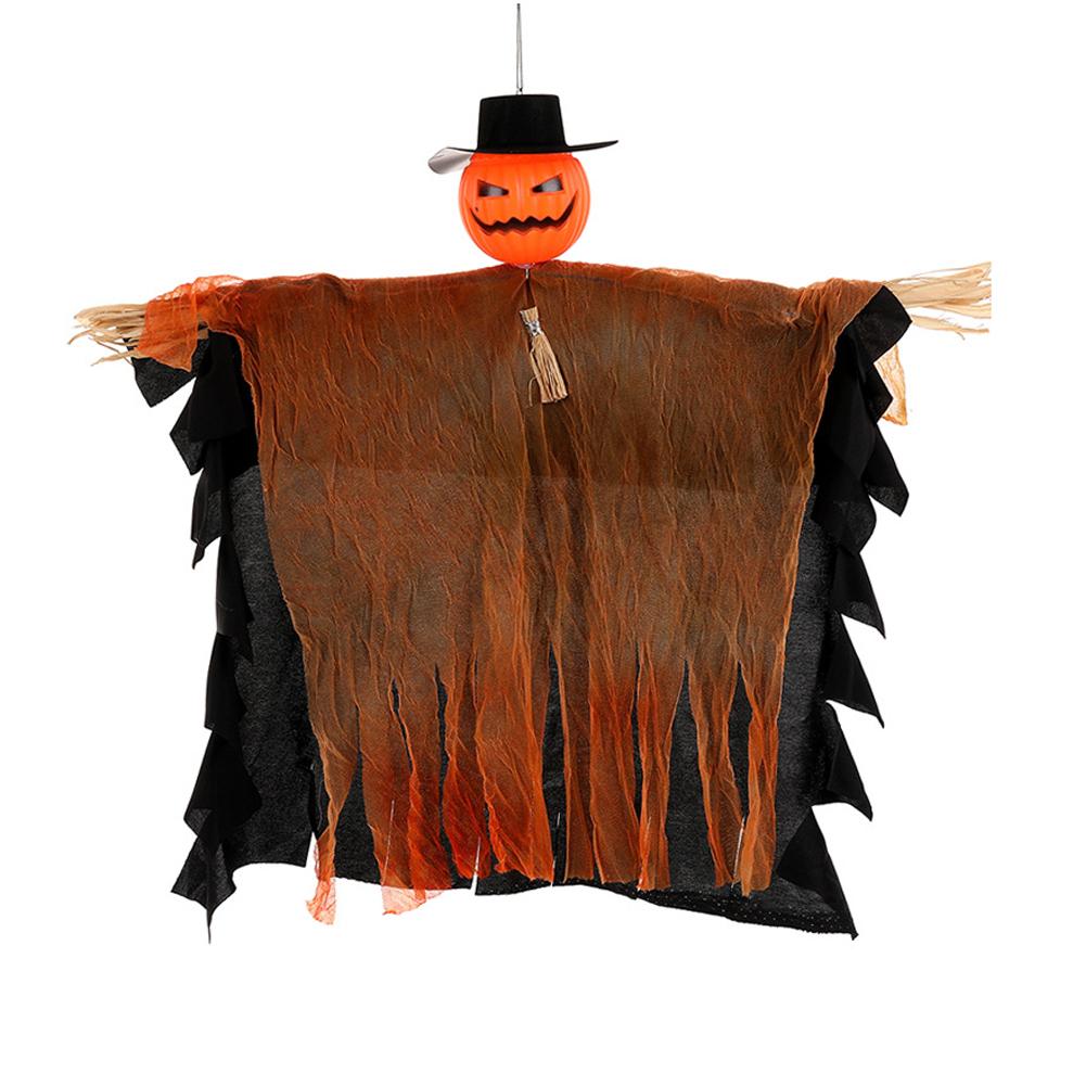 Halloween Hanging Ghost Pumpkin Head Ghost Haunted House Prop Ghost Decoration for Halloween Party Outdoor Indoor Decor оранжевый