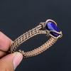 Blue Sapphire Bracelet, Handmade Gemstone Bracelet, 999 Copper Wire Wrapped Antique Jewelry, For Engagement Gift