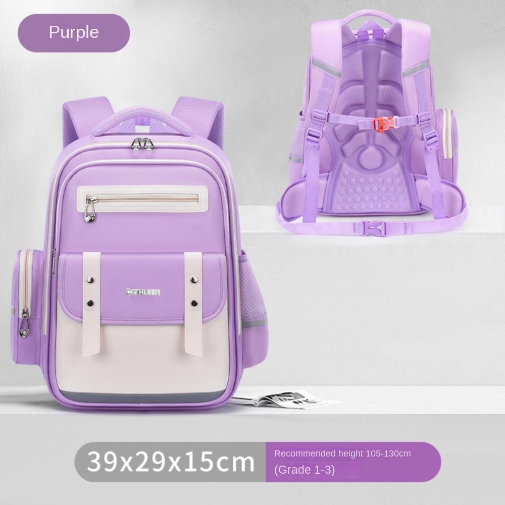 

Милый детский рюкзак большой вместимости, наплечная сумка, новый дорожный рюкзак для девочек и мальчиков, 1-6 класс 39x29x15cm фиолетовый