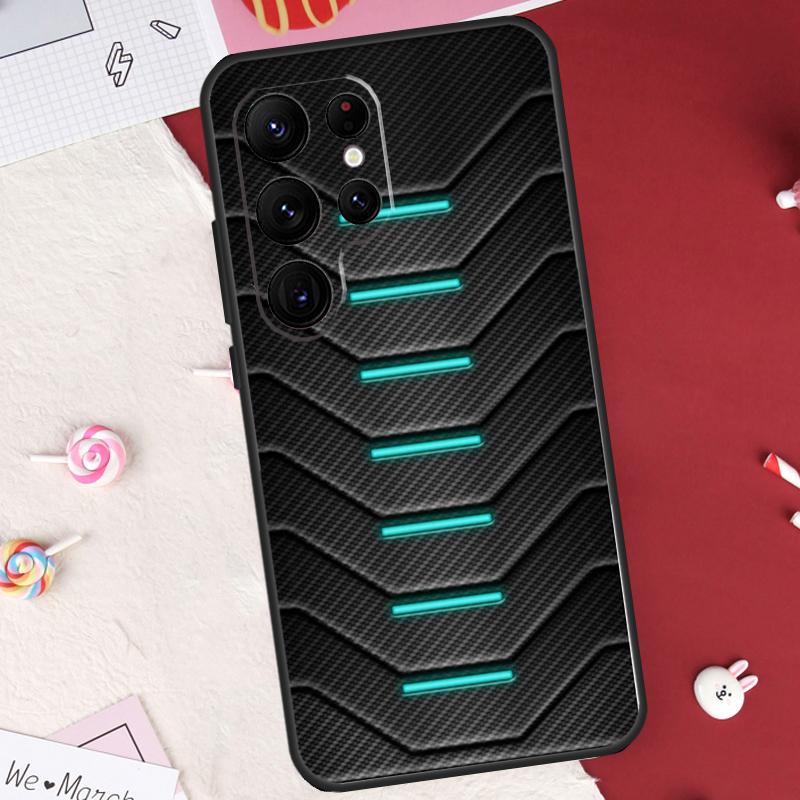 Carbon Fibre Neon honeycomb Case For Samsung Galaxy S26 Ultra S20 S21 S22 S23 S24 S25 Ultra S10 Plus S25 FE Cover Shell