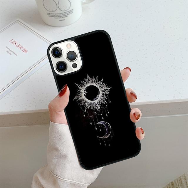 Sun Moon Stars Phone Case For iPhone 17 Air 13 12 14 15 16  Cover For Apple 14 15 16 Pro Max 6S Plus Coque