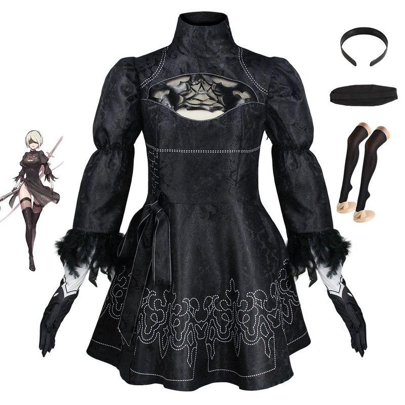 Nier: Automata Cosplay Costume 2B Dress 9S Costume Cosplay Anime Stage Costume 2B Cosplay Outfit