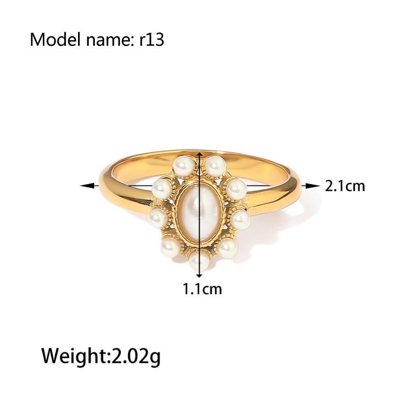 2024 New Fashion Gold Color Snake Rings For Women Vintage Zircon Pearl Geometric Hollow Ring Retro Wedding Party Jewelry
