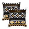 African Bogolan Africa Ethnic Tribal Art 2 Pcs Square Pillowcase Pillow Cover Cushion Zip Decorative Throw Pillow For Home Car