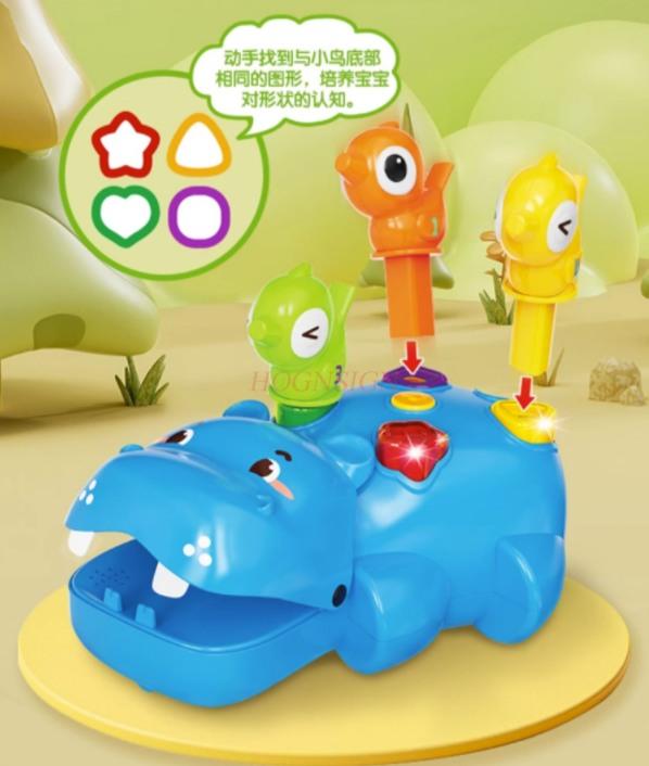 Nilpferd Klopfmusikspielzeug Kinder Murmeltier Spielmaschine Kinder Puzzle Klopfen Hammer Murmeltier Maschine