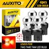 4X 7443 7440 LED Red Strobe Flash Brake Stop Tail Parking Light Bulbs Blinking A