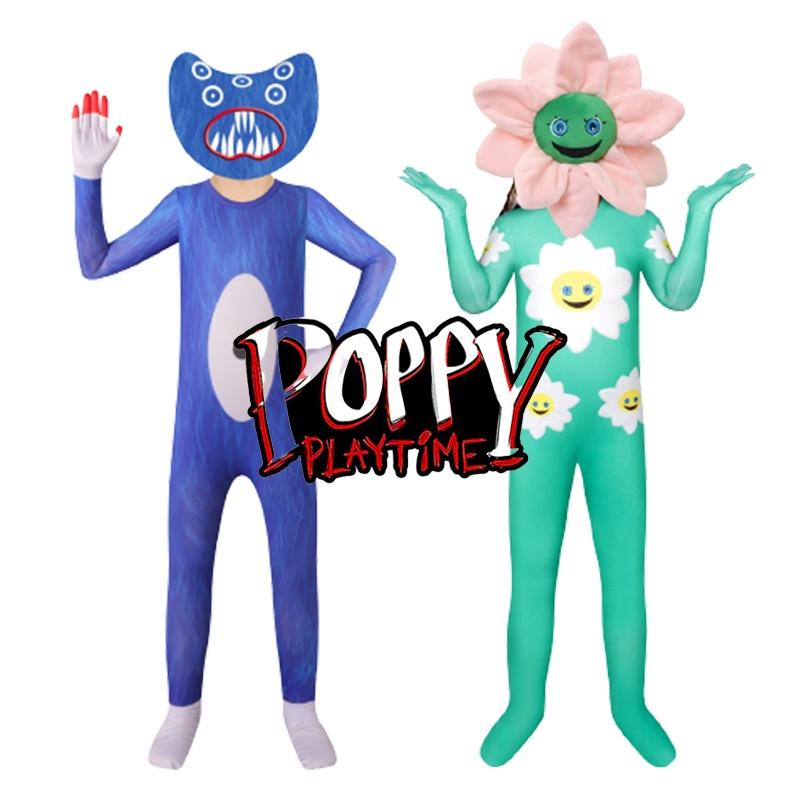 Authentic Poppy Playtime Huggy Wuggy Cosplay Costume For Kids Halloween Outfit Xmas