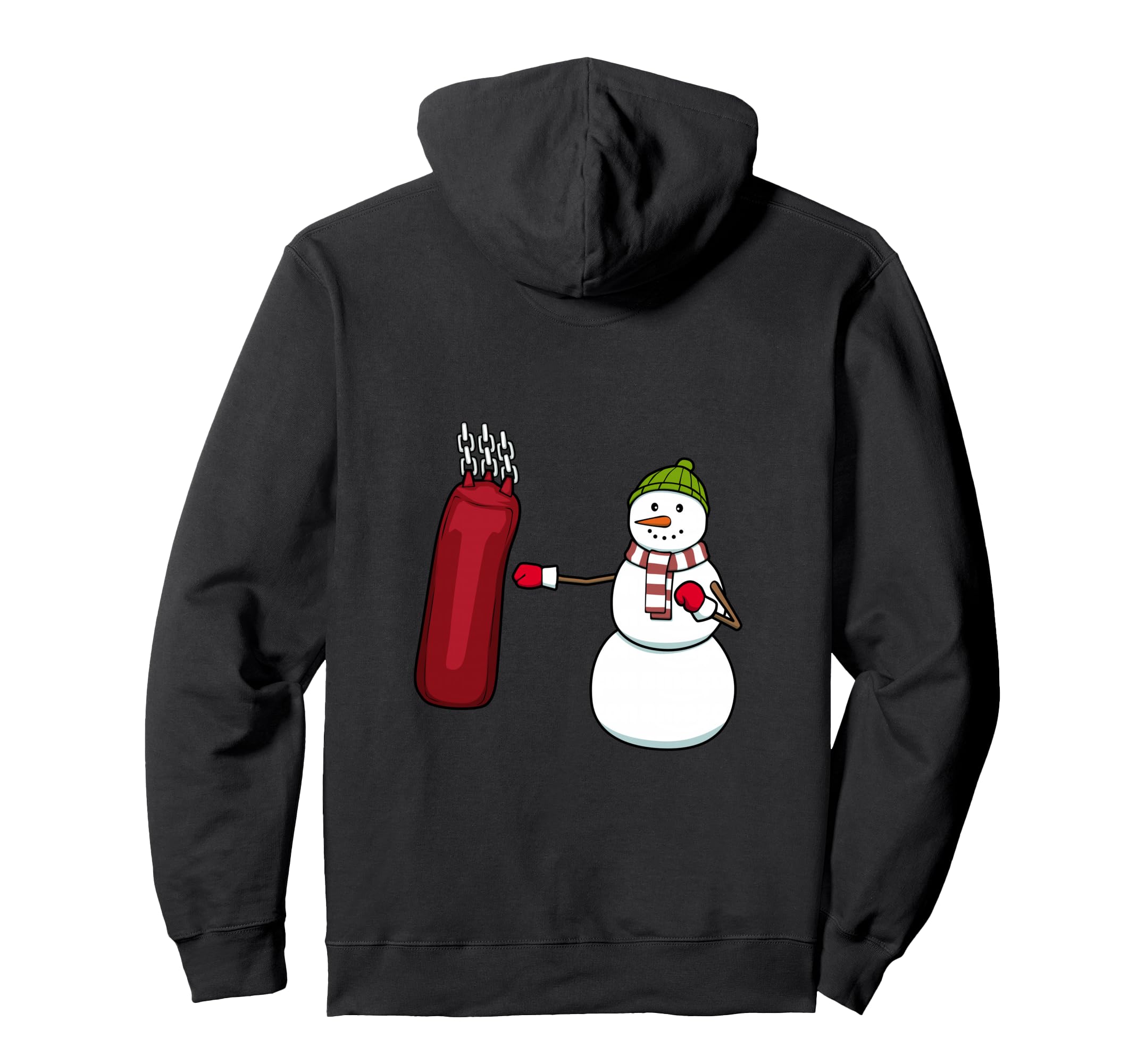 

Adorable Snowman Boxing Hoodie чорний