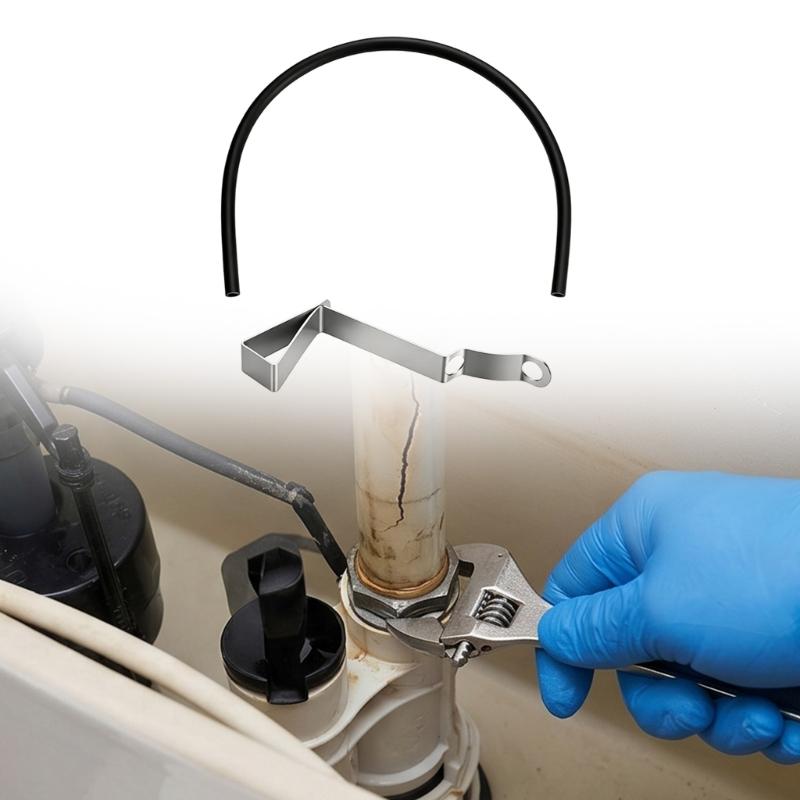 3Pack Easy Installation Flushing Tube Clamps And Flexible Overflow Replacement Refill Tube and Clamps Accessory