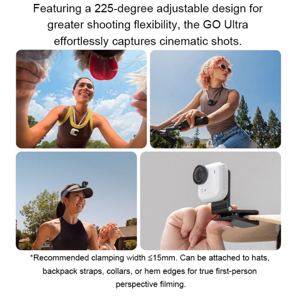 Rotation Camera Fixed Mount Clamp Backpack Clip for Insta360 GO Ultra Action Camera Accessories