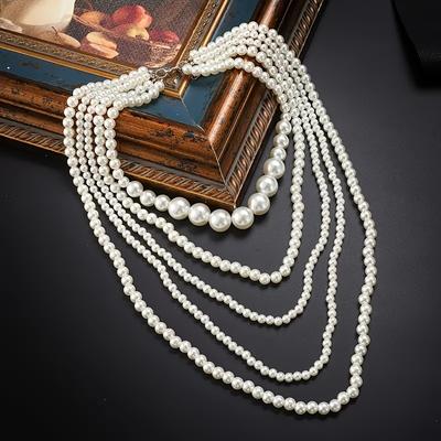 Popular Necklace Retro Fashion Hepburn Style Multi-layer Long Accessory Necklace