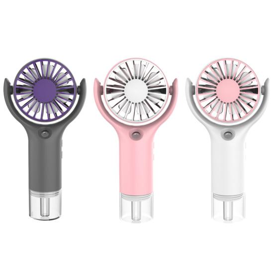 Handheld Misting Fan with USB Charging Portable Wearable Cooling Fan for Students Travel Water Spray Long Battery Life Low Noise