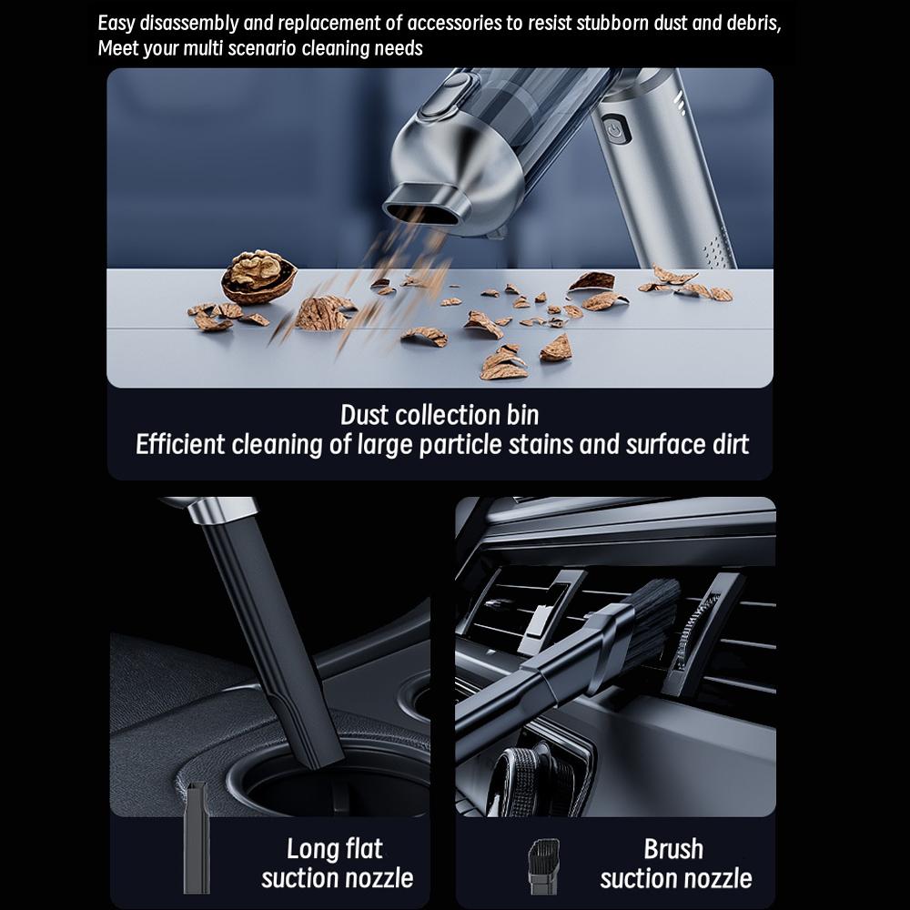 Handheld USB Charging Portable Home Car Wireless Cleaning Vacuum Cleaner, High-power Suitable For Dust And Pet Hair