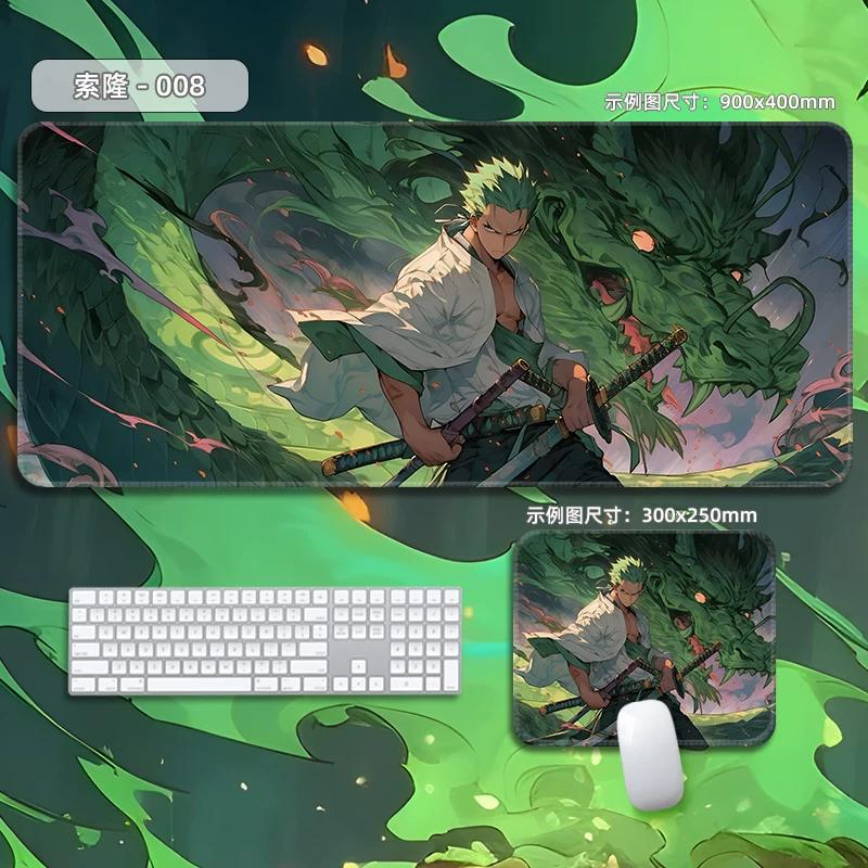 High Quality Roronoa Zoro ONE PIECE Leather Mouse Pad Oversized Small Cartoon Office Game E-sports Computer Keyboard Pad Table Mat Animation Periphery