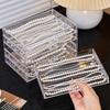 Waterproof Transparent Necklace Storage Box 3/5 Layer Necklace Display Cabinet  for Women