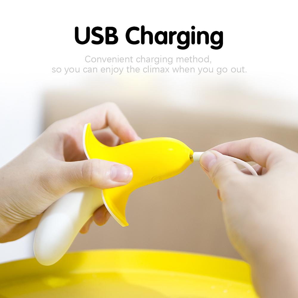 Dildo Vibratorul puternic este pentru femeile vaginale Stimulator de clitoris Accesorii pentru adulți Jucărie sexuală vibrantă cu banane multimodale