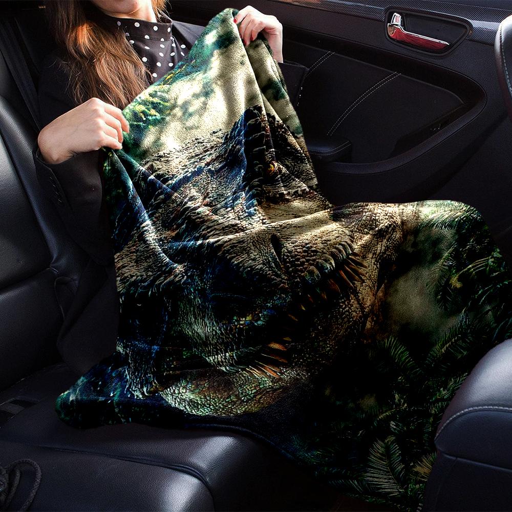 Jurassic Dinosaur Adventure Blanket Soft Throw Blanket For Home Bedroom Bed Sofa Travel Office Solid Christmas Blanket
