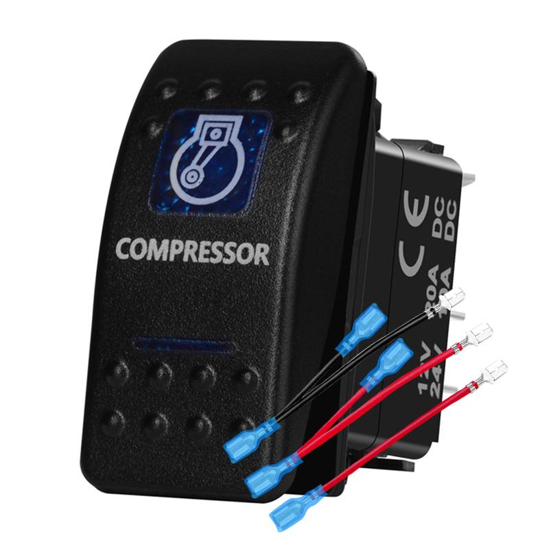 12v/24v Blue Led Light 5 Pin On Off SPST Rocker Switch 7 Pin On Off On ARB Carling Style Car Boat Waterproof Pump Push Switch