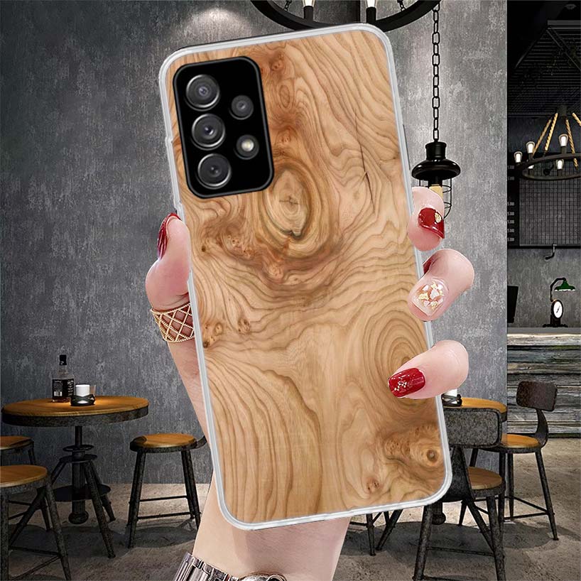 Wood Wooden Pattern Soft Phone Case For Samsung Galaxy A12 A22 A32 A52 A72 A02S A51 A50S A71 A70 A31 A20S Note 20 Ultra S10 A10S