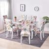 Dining Chair Covers Floral Printed Chair Slipcovers AntiDirty Seat Protector For Banquet Wedding Kitchen 1/2/4/6Pcs Elactic