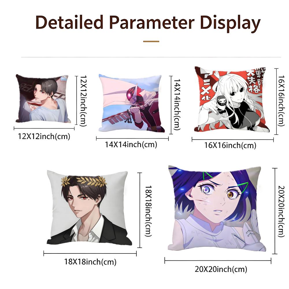 Anime Ranger Reject Cushion Cover Cushion Cover Set 4Pcs 50X50 45X45 40X40 Pillowcase Decorative Sofa Home Decor