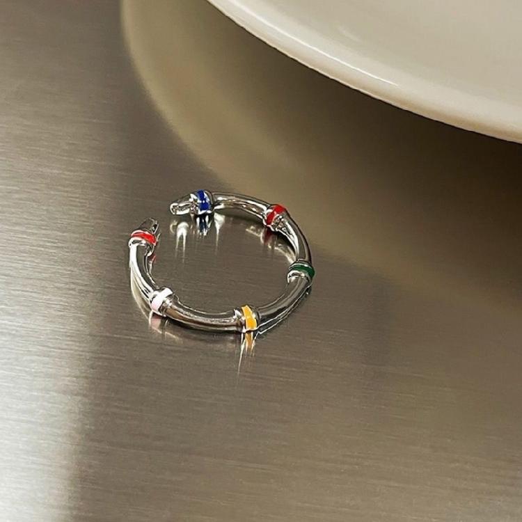 Colorful Finger Rings Party Accessories Geometric Flower Weddings Rings Alloy Texture Suitable for Fashion Casual Looks