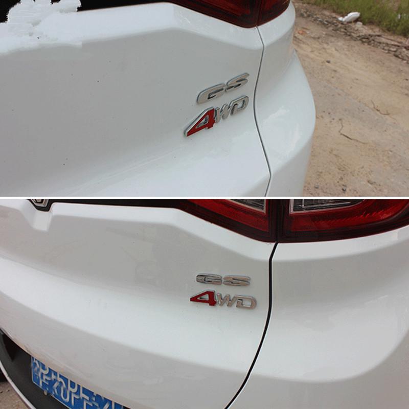 Car Tail Rear Side 4WD Sticker 3D Chrome Metal Badge Emblem Decal Styling for SUV Ford Toyota Jeep