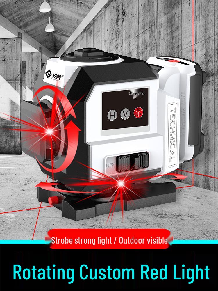 Guangfan 12-Line Outdoor Red Laser Level with High-Precision Infrared and Wall-Mounted Water Meter